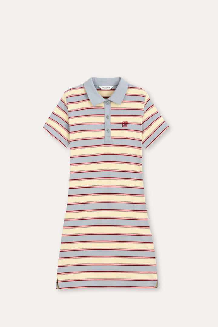 Emma Polo Dress - Ocean Stripe