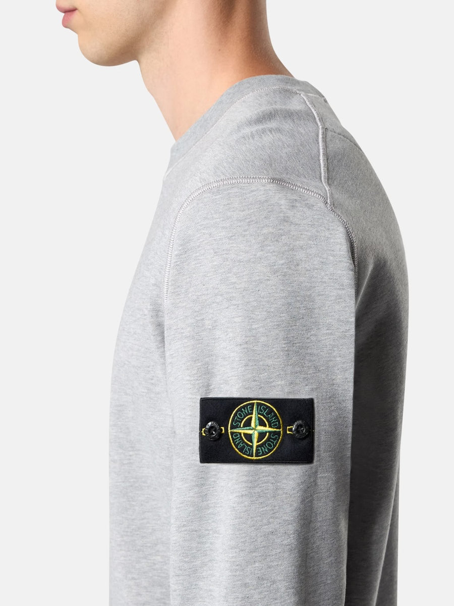 6100060 Organic Cotton Fleece Mélange Dust Grey Melange