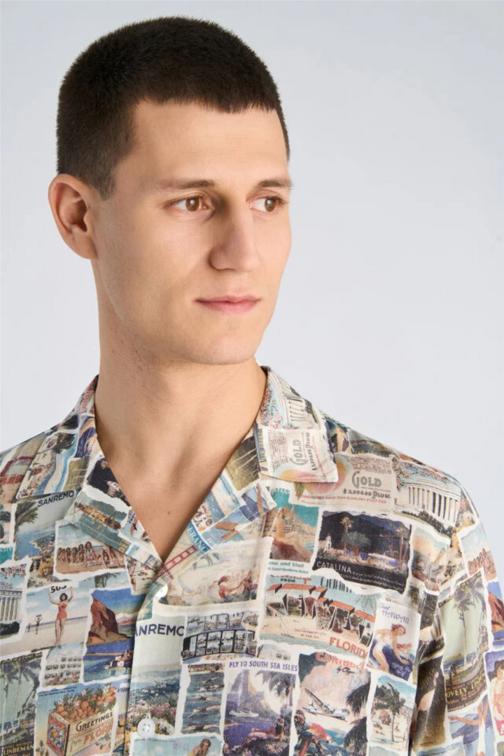 AOP Vintage Shirt S/S White