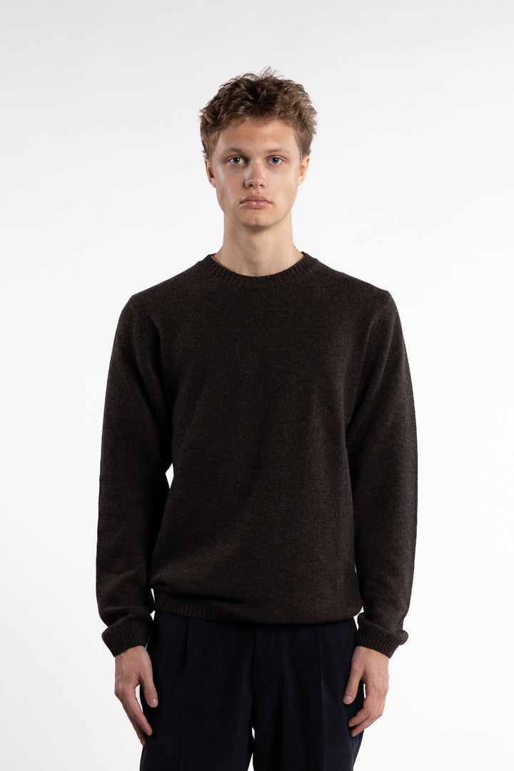 Merino Roundneck Melert Brown