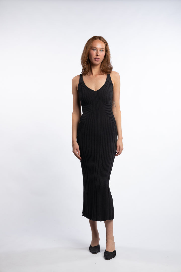 Lugo Slip Dress- Black