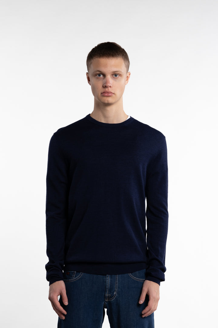 Alfredo Merino Wool Jumper Dark Navy