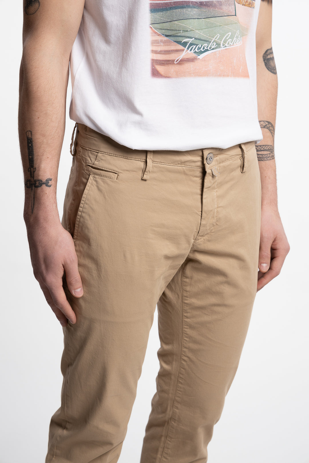 Bobby Slim Fit Stretch Chinos Dark Beige