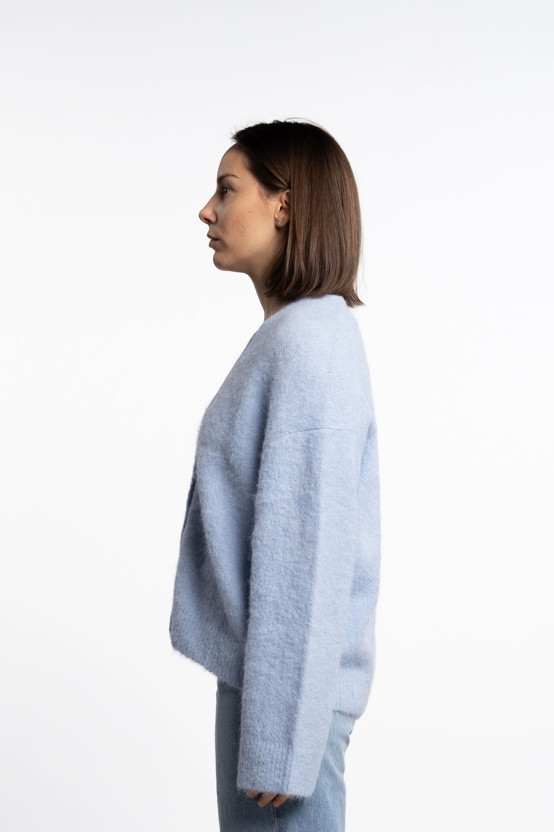 Agnes Knit Cardigan- Light Blue