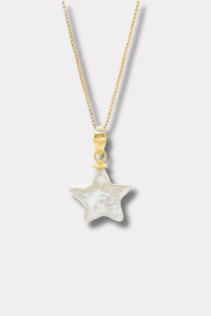 Pearl Star Necklace - Gold