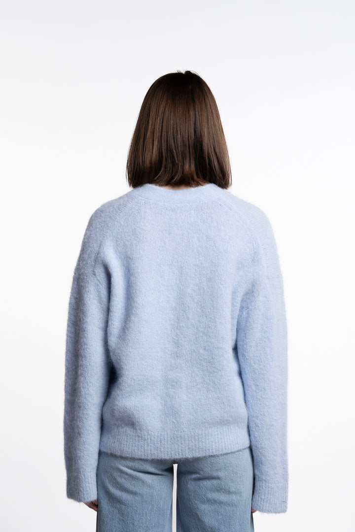 Agnes Knit Cardigan- Light Blue