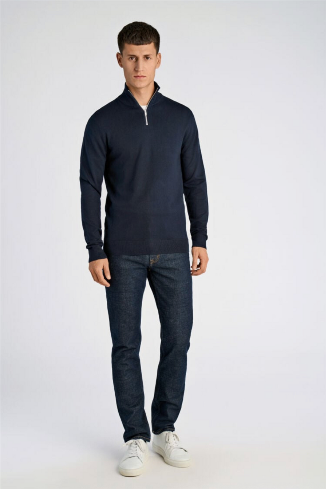 Ecovero Half-Zip Knit Navy