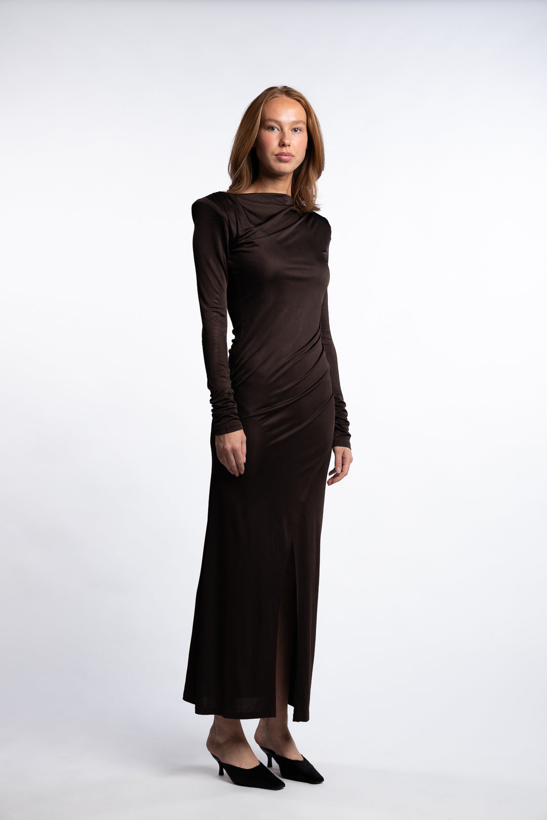 San Dona Dress- Brown