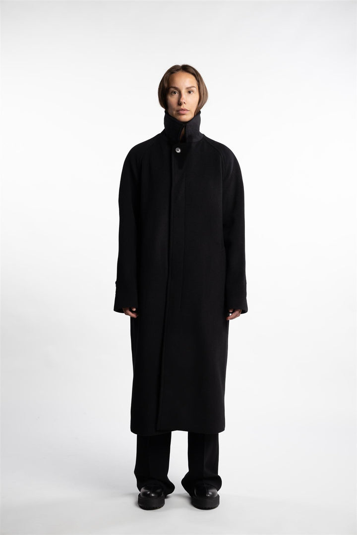 Wool Carcoat- Black