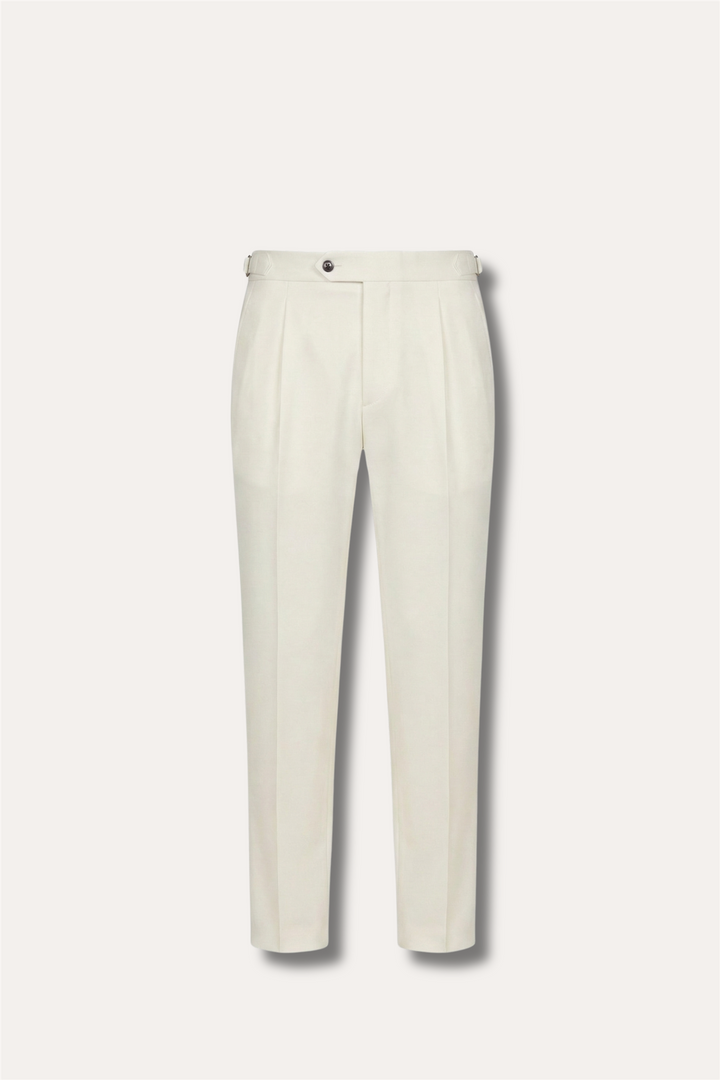 Prato Regular Fit Trousers Off White