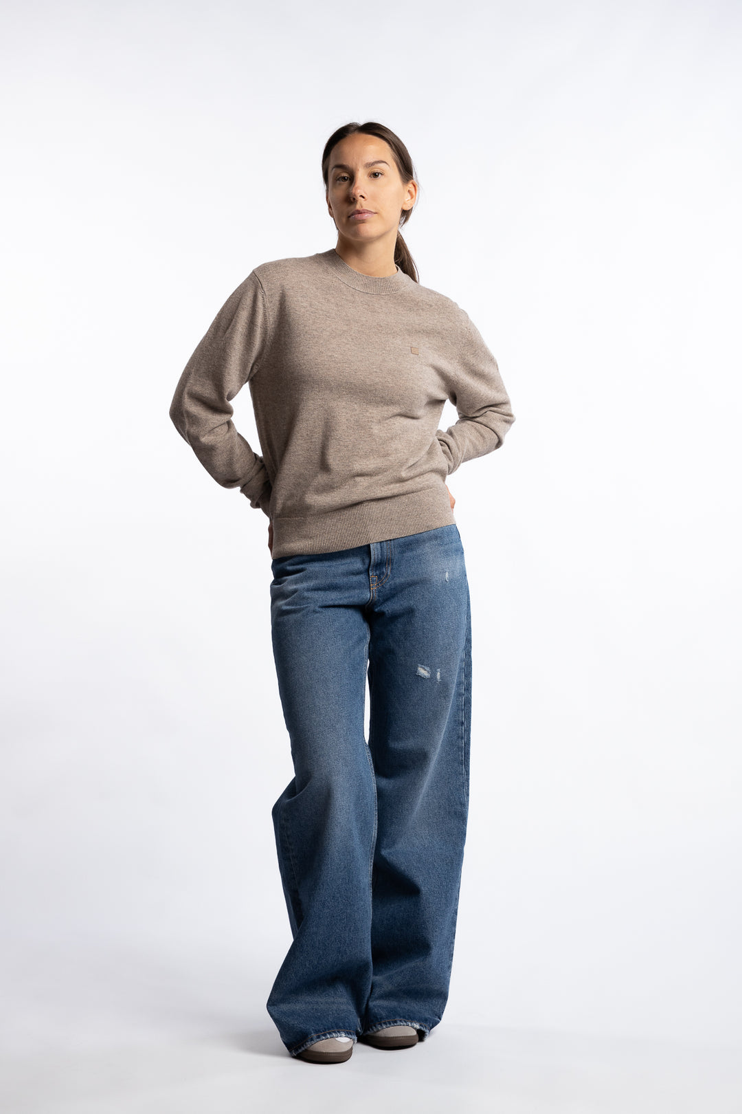 Crewneck Jumper Yak Wool- Oatmeal melange