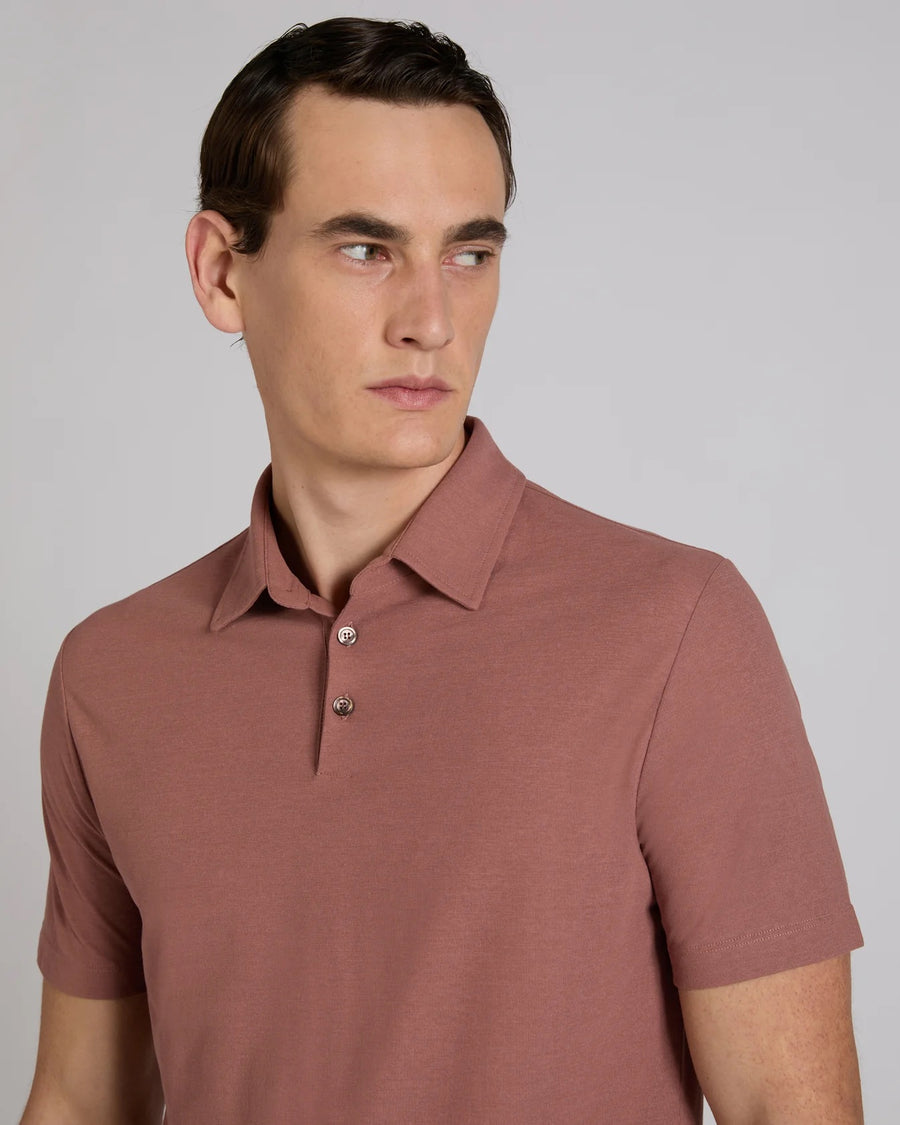 Ice Cotton Short Sleeve Polo Shirt Old Pink