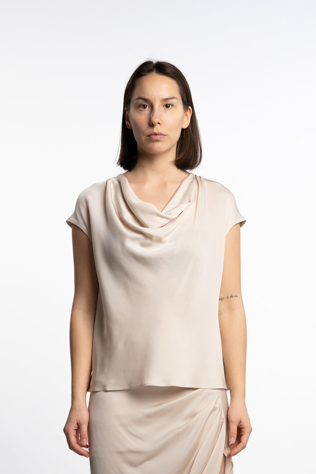 Zia silk top- Cream