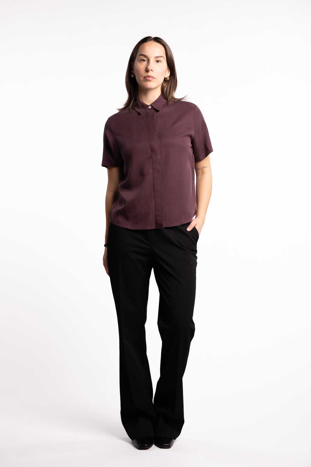 Mina SS shirt 14028 - Fudge