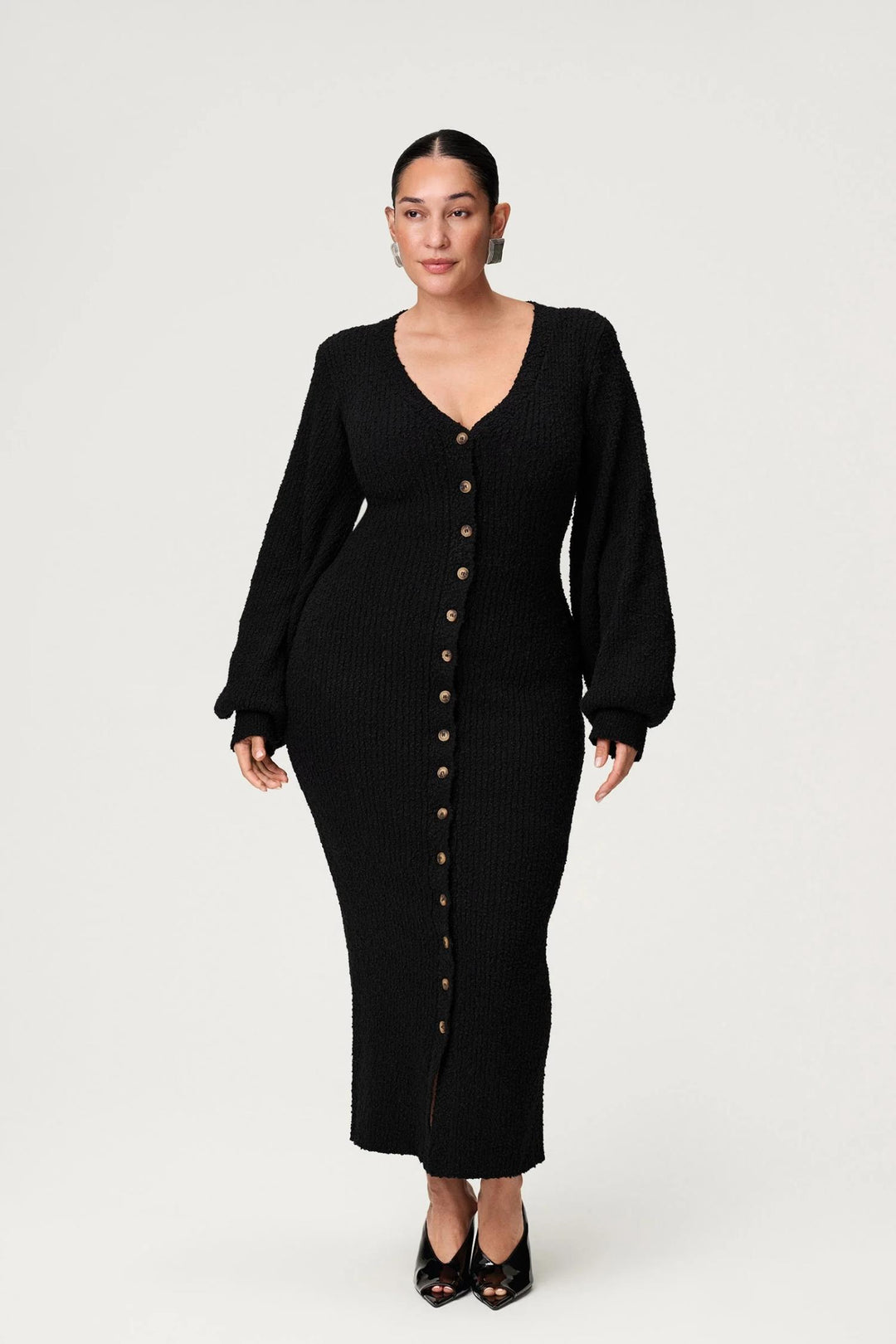 Montana Dress- Black Boucle