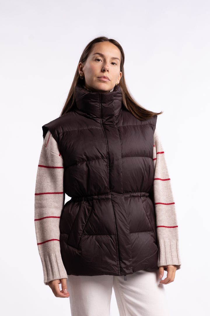 Lenox Down Vest - Dark Brown
