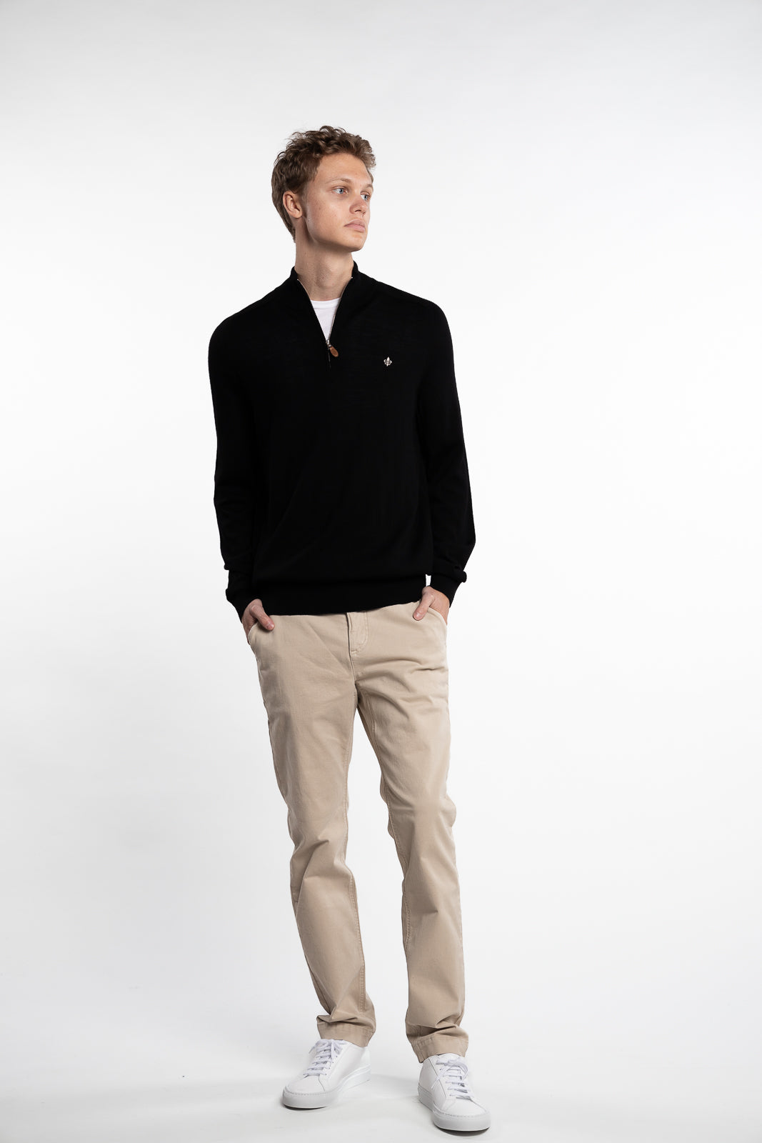 Merino John Zip Black