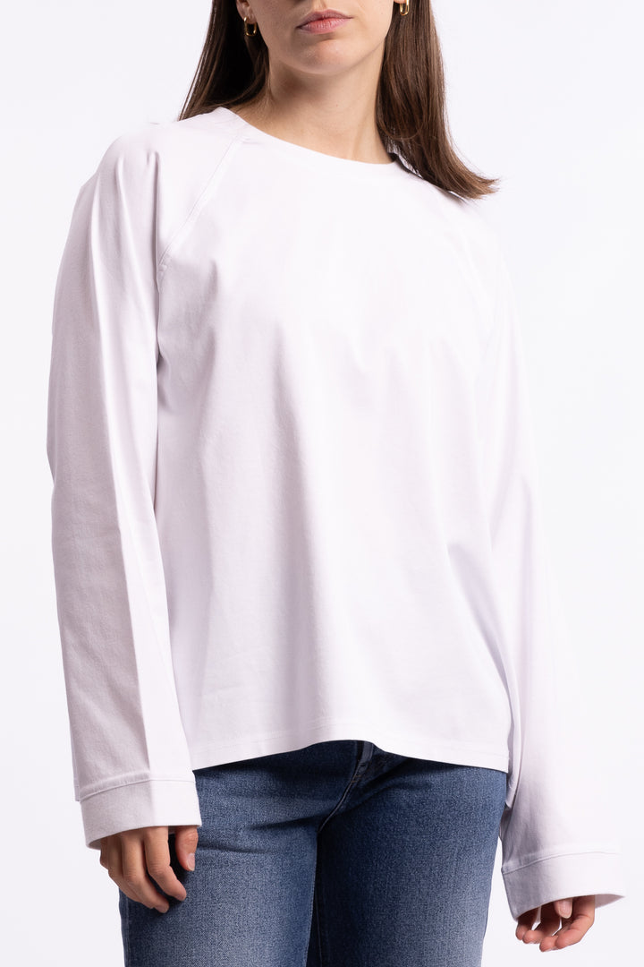 Thelma LS Cotton Tee- White