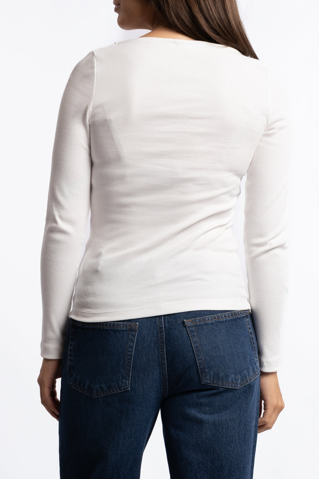 Petronella Rib Boatneck- Off-White