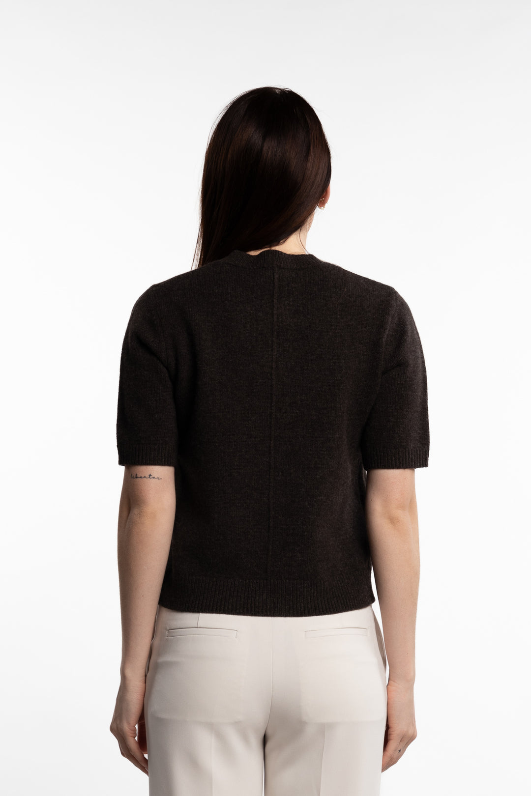 Toulouse Cardigan Tee- Coffee