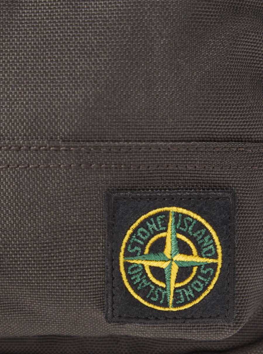 Pouch Bag With Multiple Pockets And Top Zip Fastening Lead Grey
