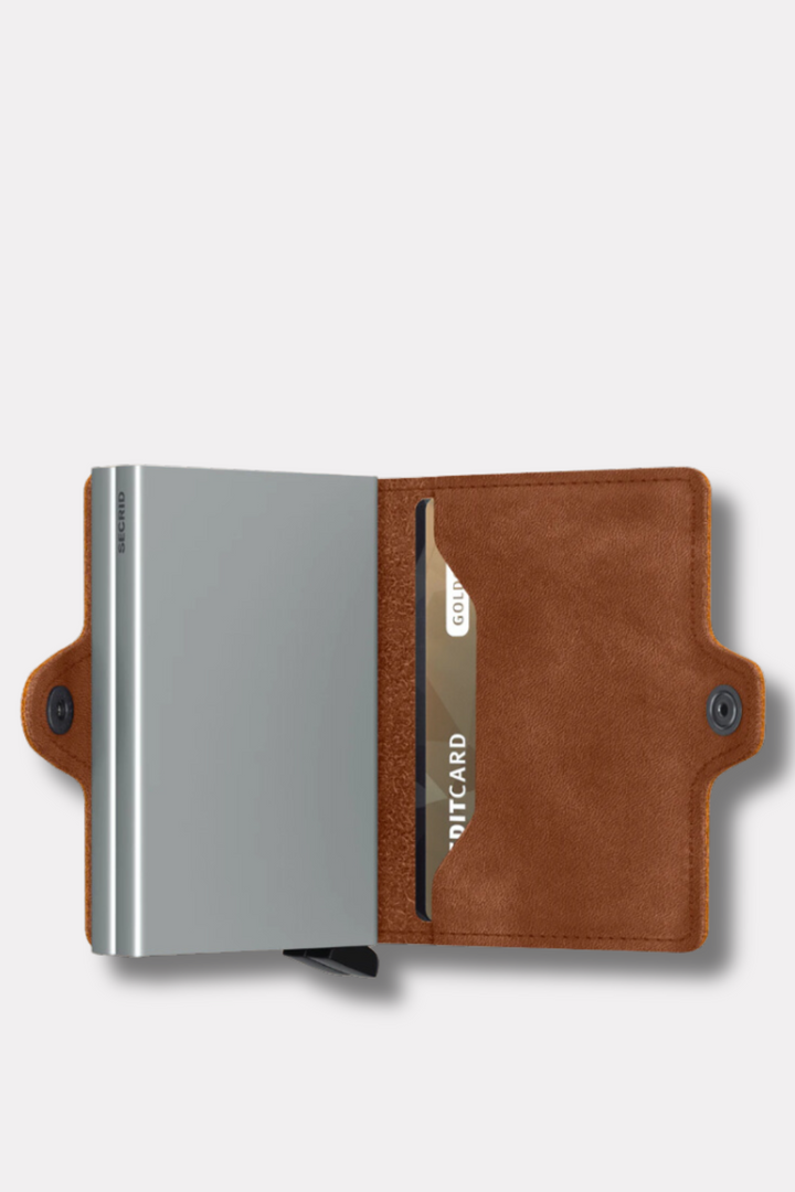 Twinwallet Vintage Cognac Silver