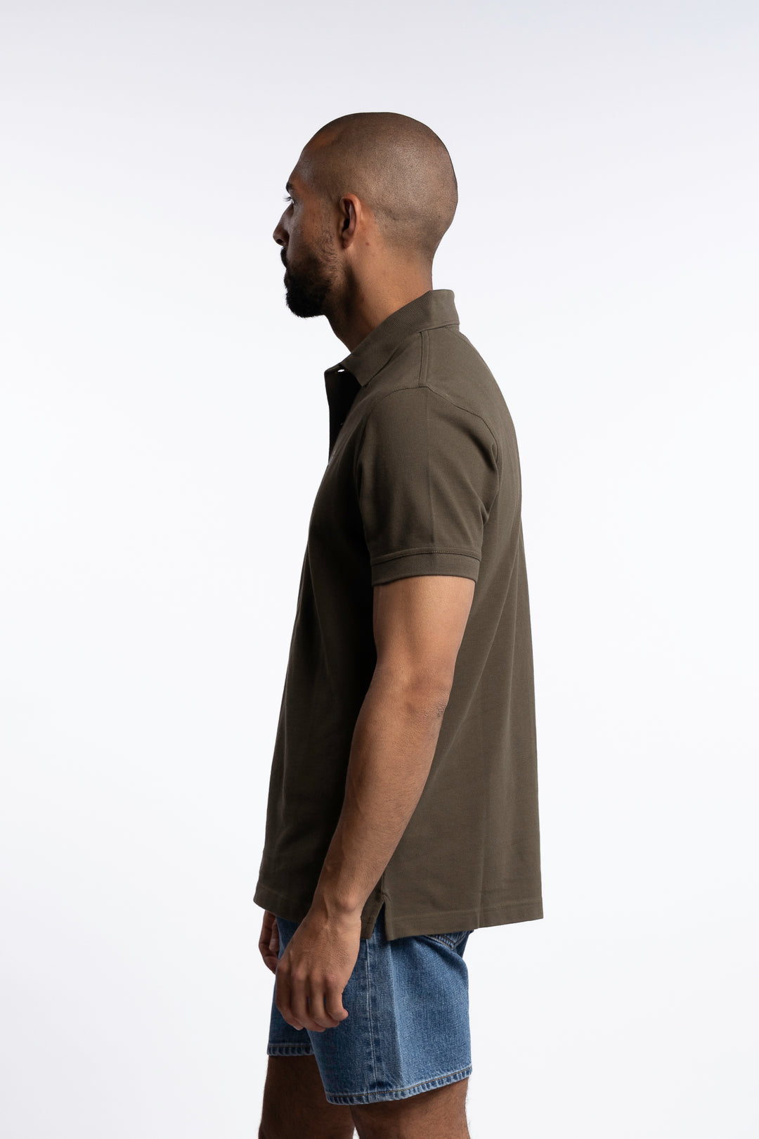 Tartan Pique Polo Shirt Olive