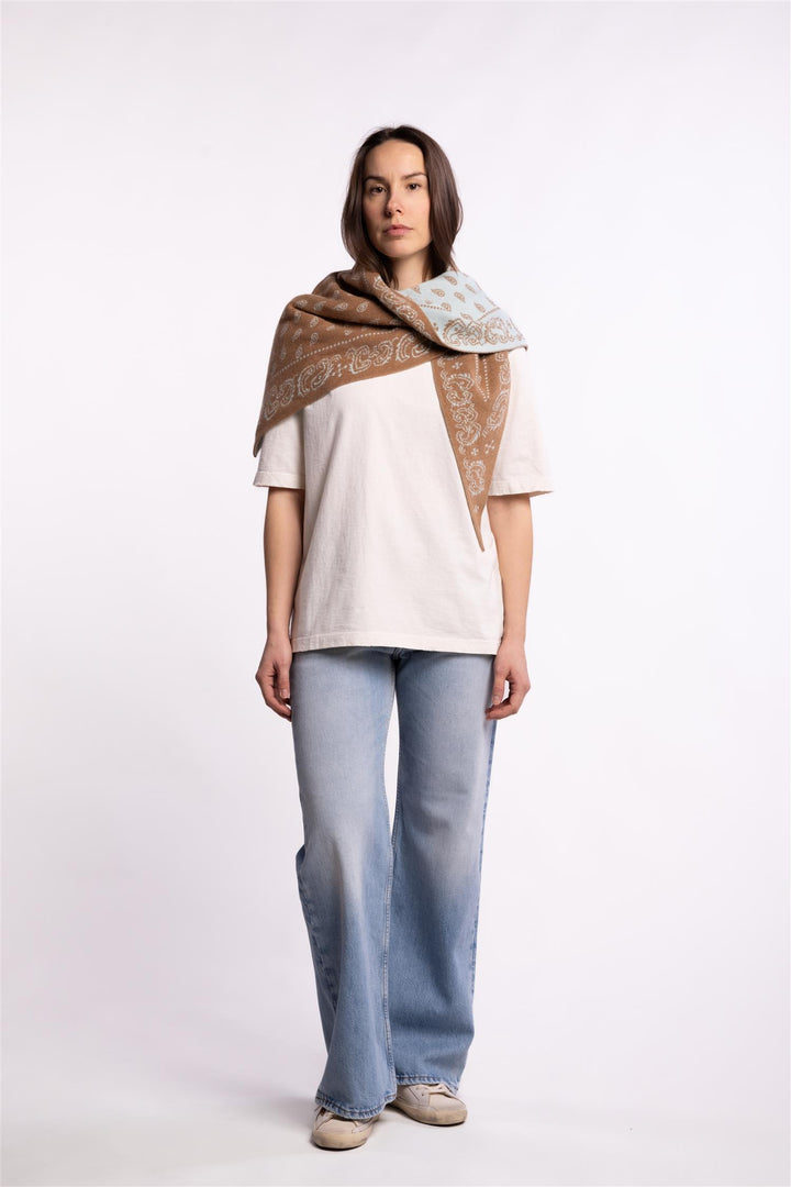 Relaxed Fit T-Shirt Logo Patch- Heritage White