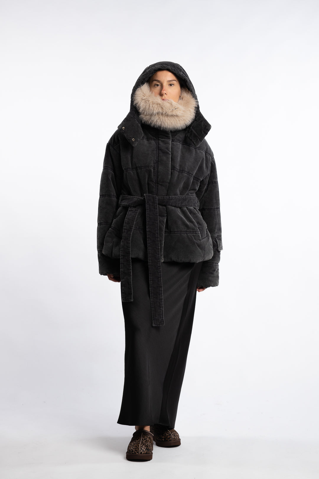 Steilia Corduroy Jacket - Black