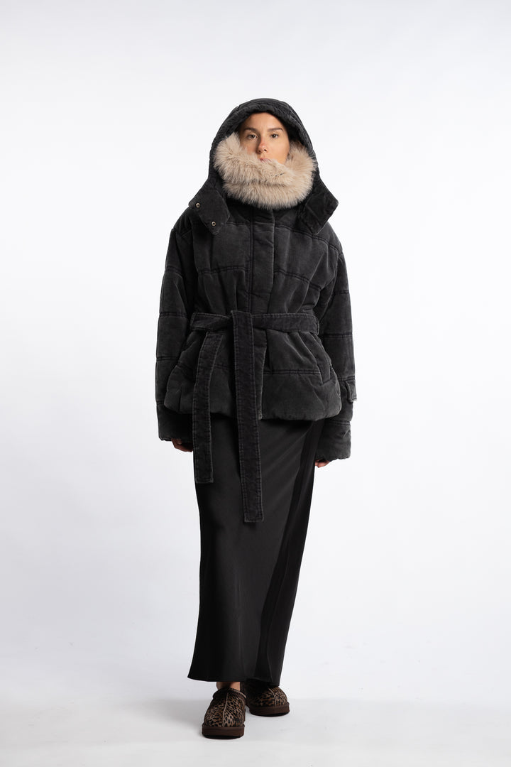 Steilia Corduroy Jacket - Black
