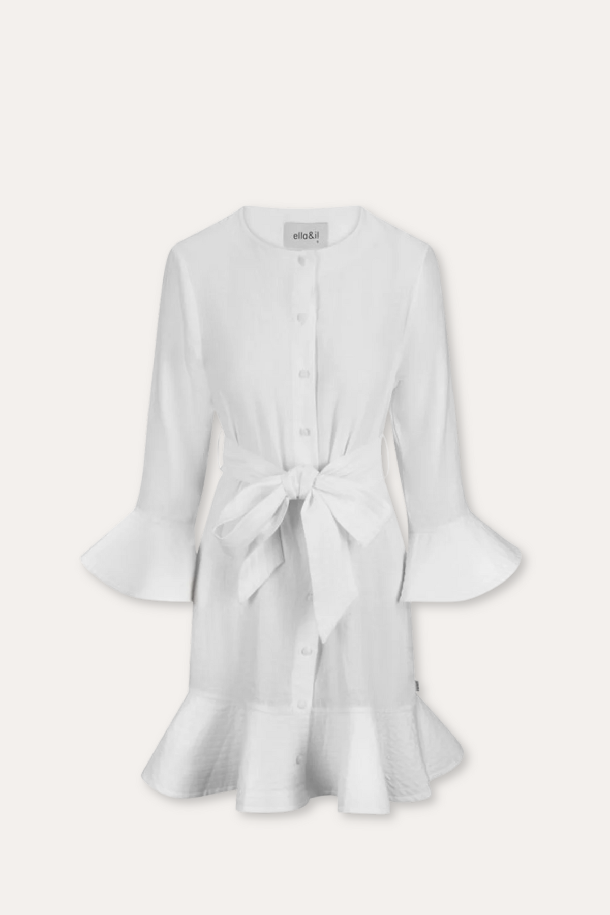 Gabrielle Linen Dress- White