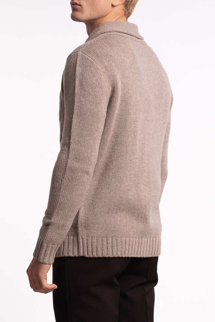 Nackington Cardigan Lt. Brown
