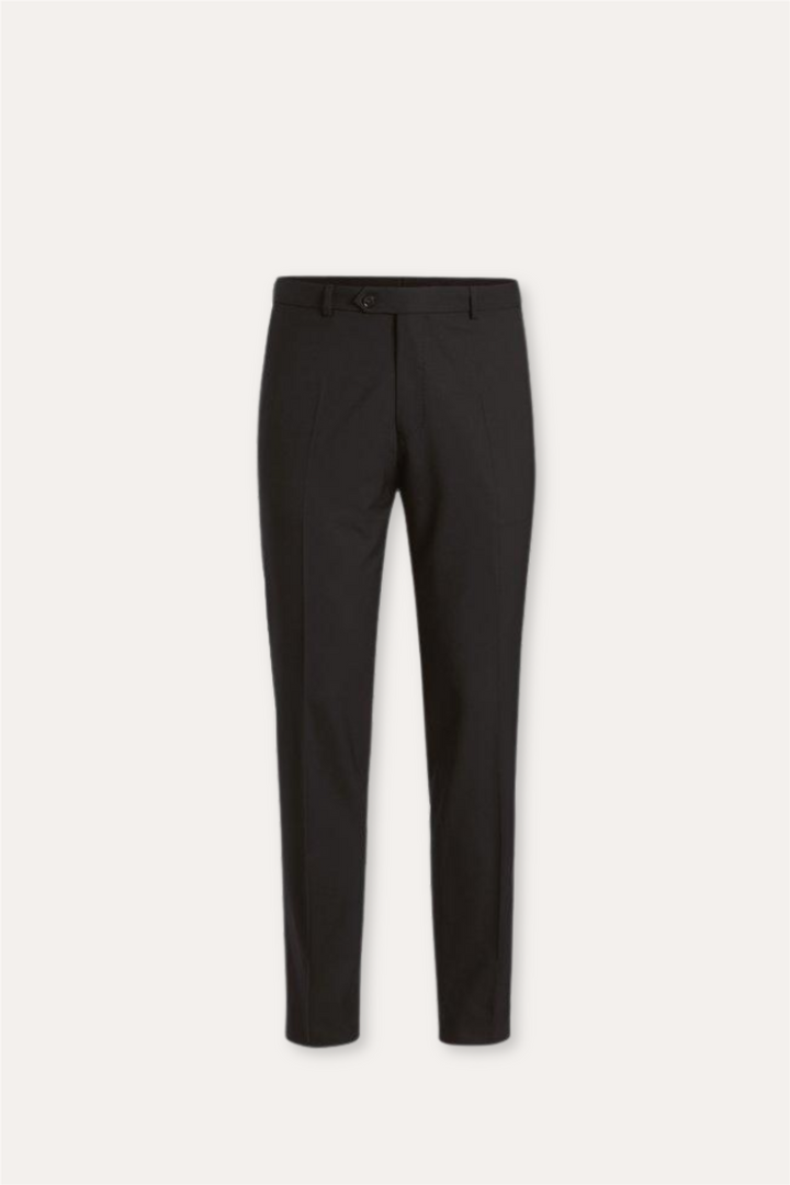 Denz Slim Fit Wool Trousers Black