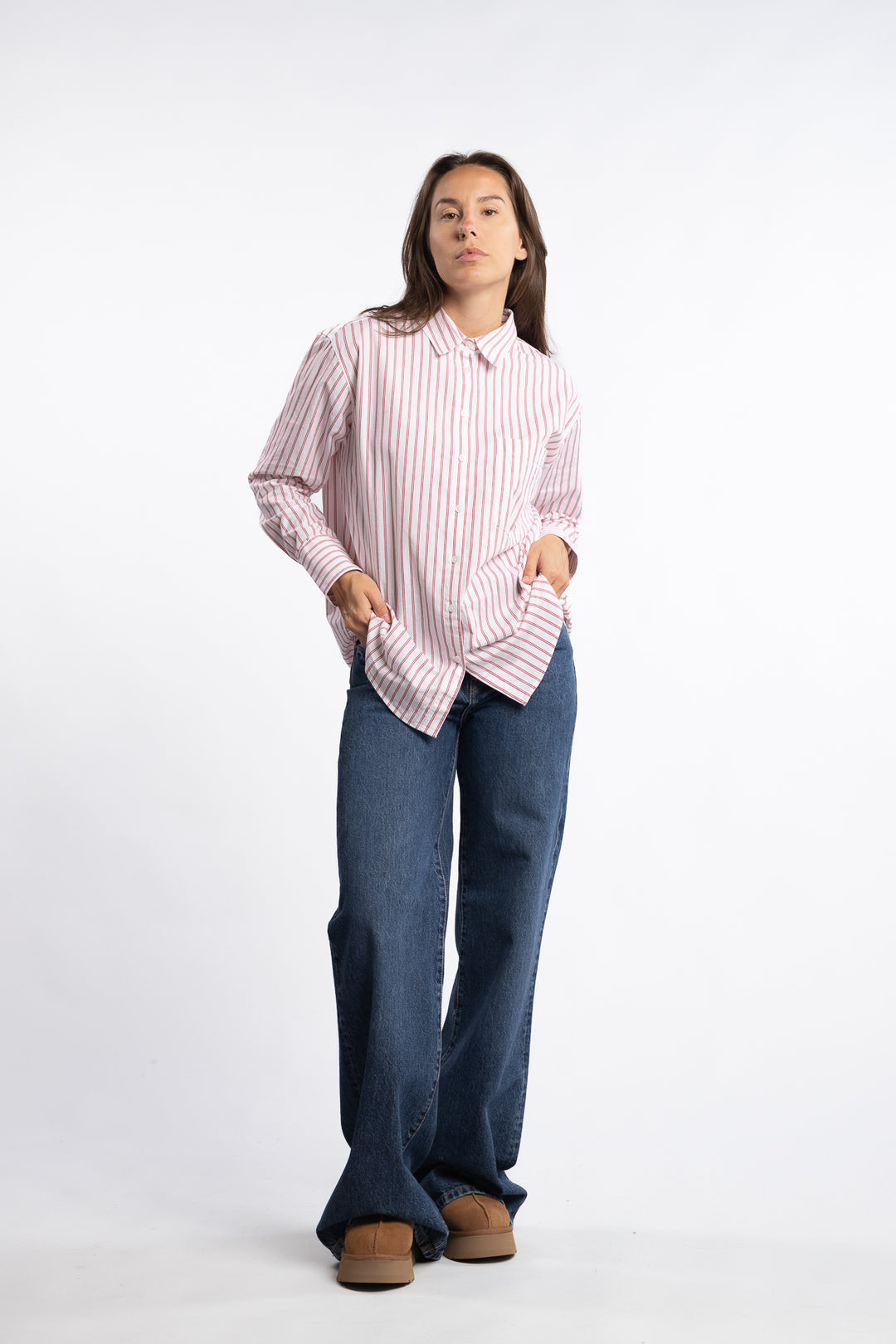 Bibi Stripe Shirt - Red Stripe