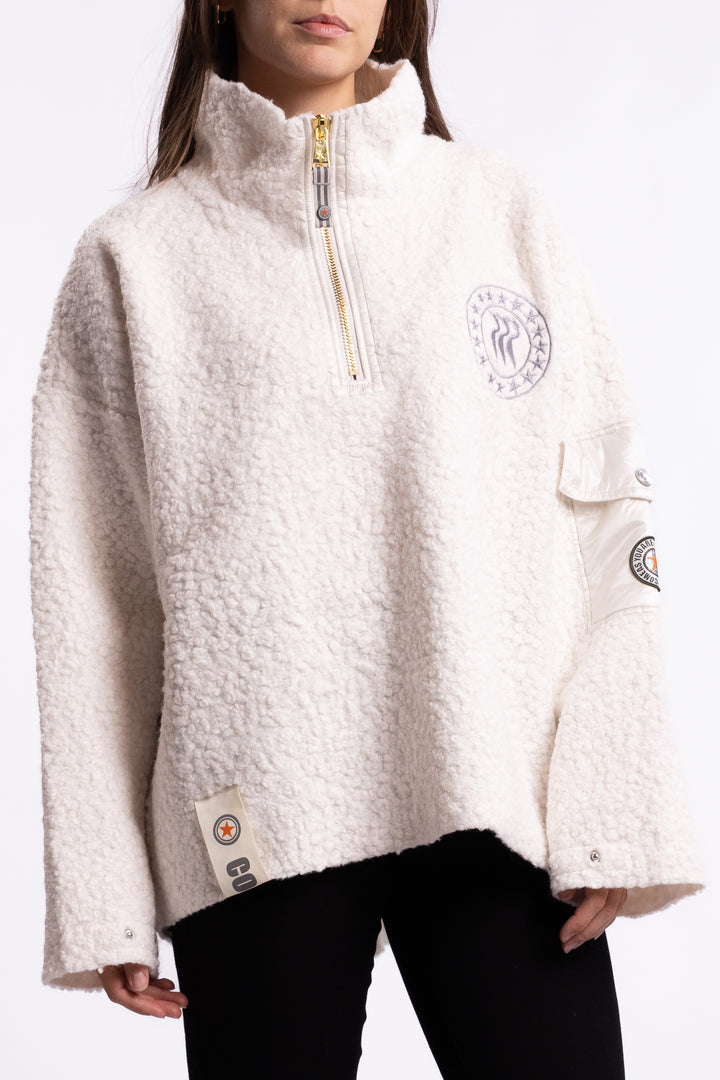 Nikki half zip - White