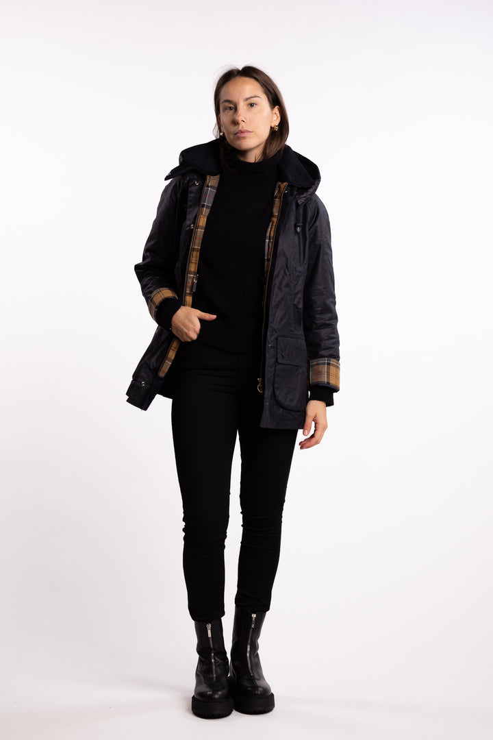 Beadnell Wax Jacket Navy