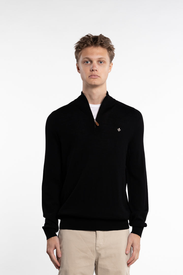 Merino John Zip Black