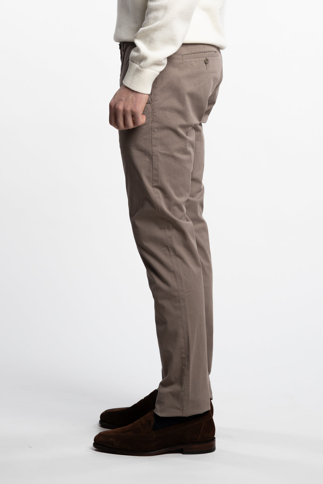 Bobby Slim Fit Stretch Cotton Bull Chinos Elephant Grey