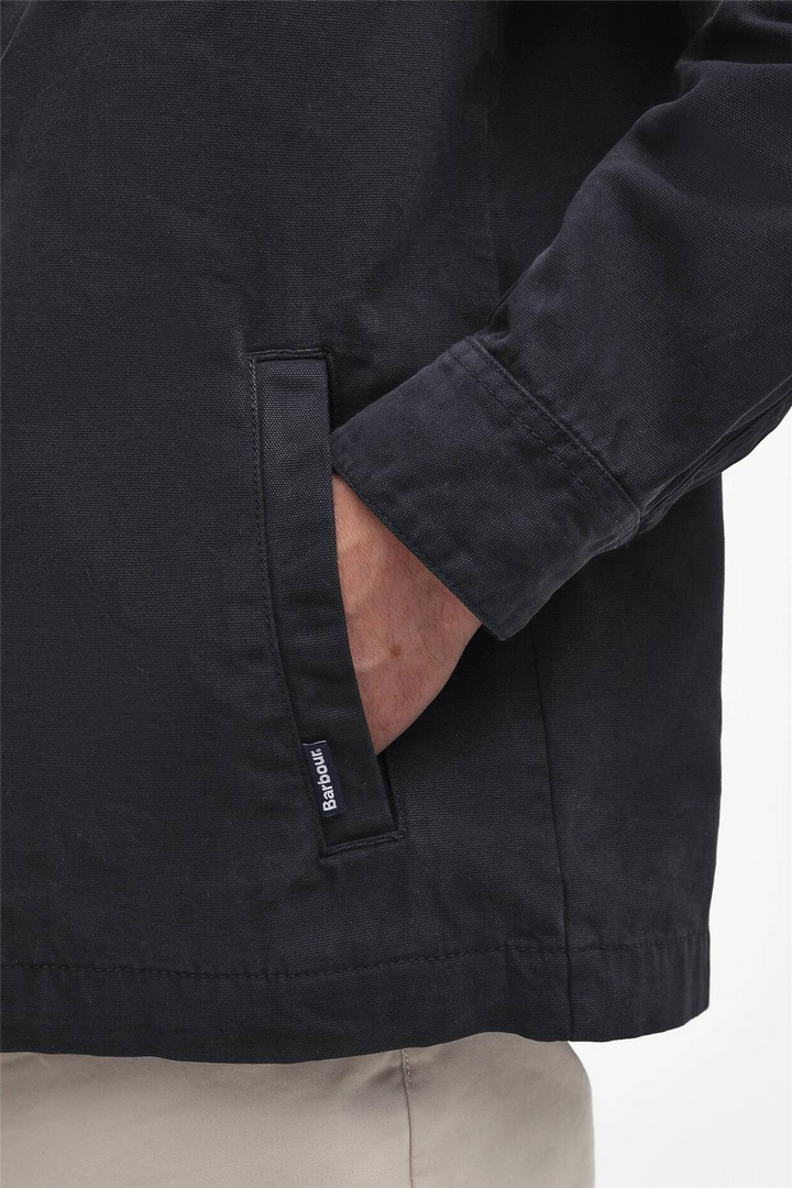 Washed Cotton Overshirt Navy