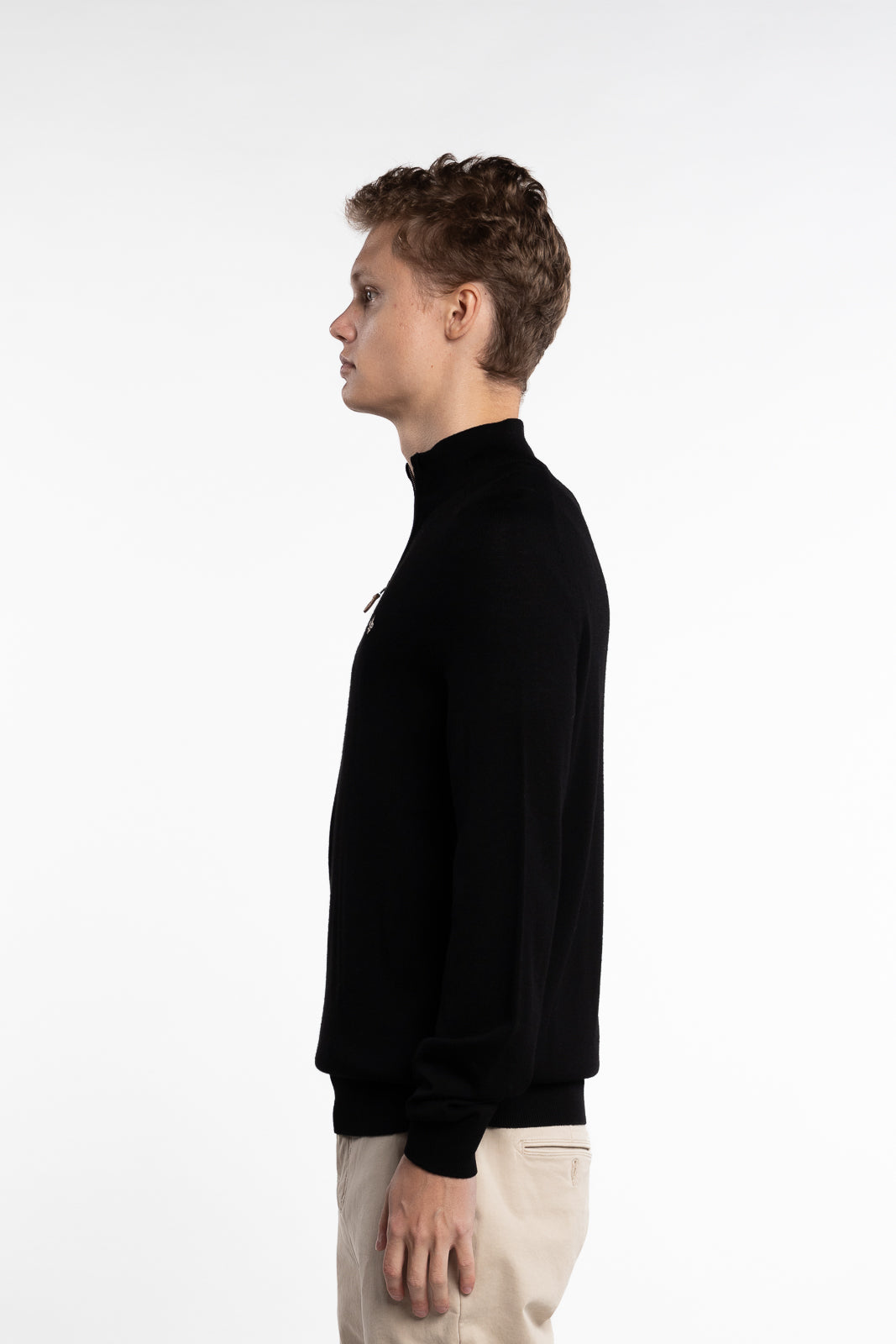 Merino John Zip Black