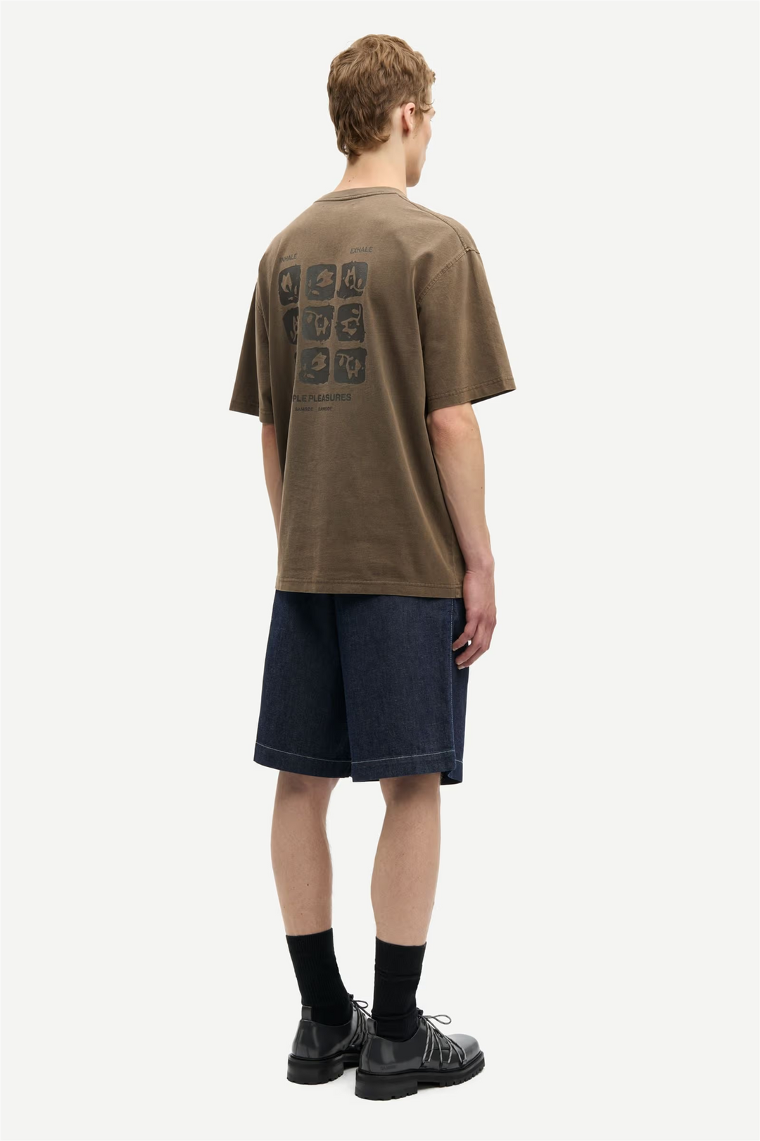 Sacohen T-shirt Brown Stamp
