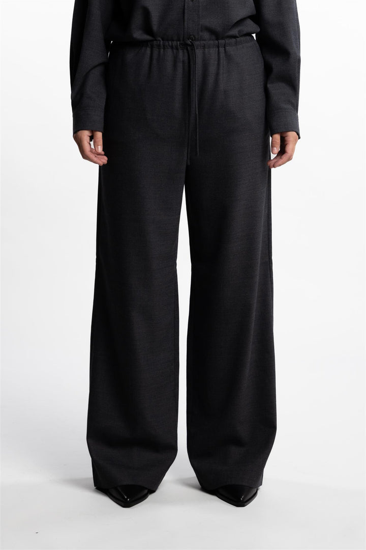 Siena Drawstring Trousers- Charcoal Grey