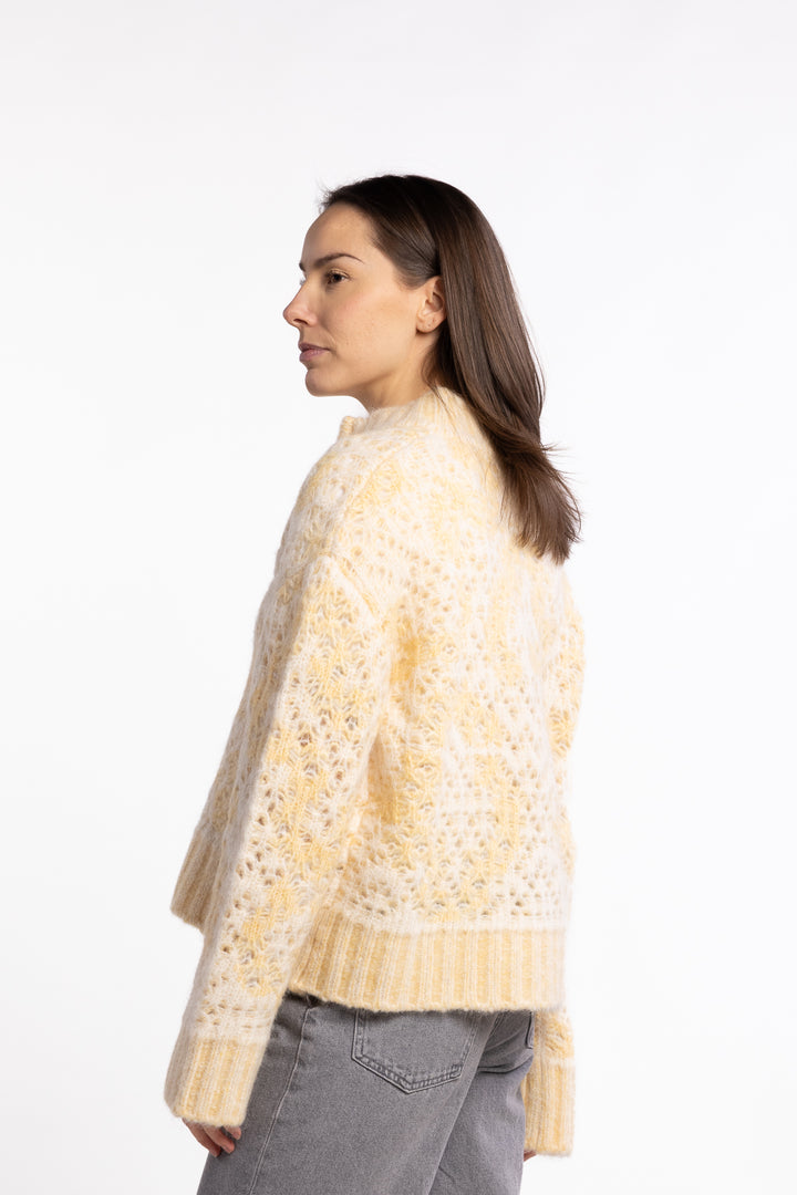 Briana Zip Knit - Light Yellow