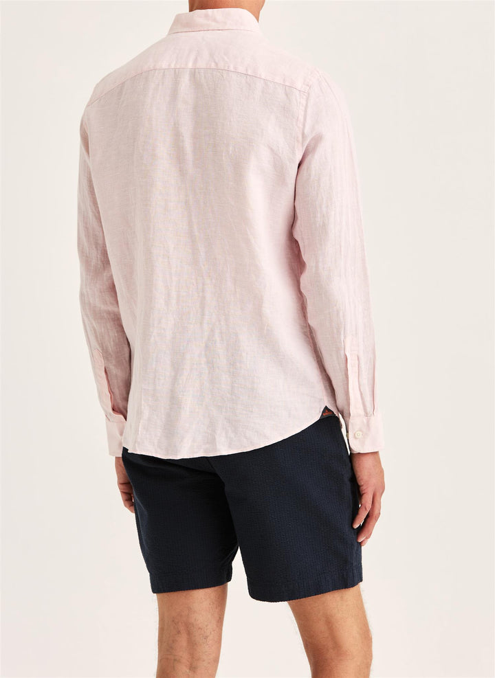 Douglas Classic Fit Linen Shirt Light Pink