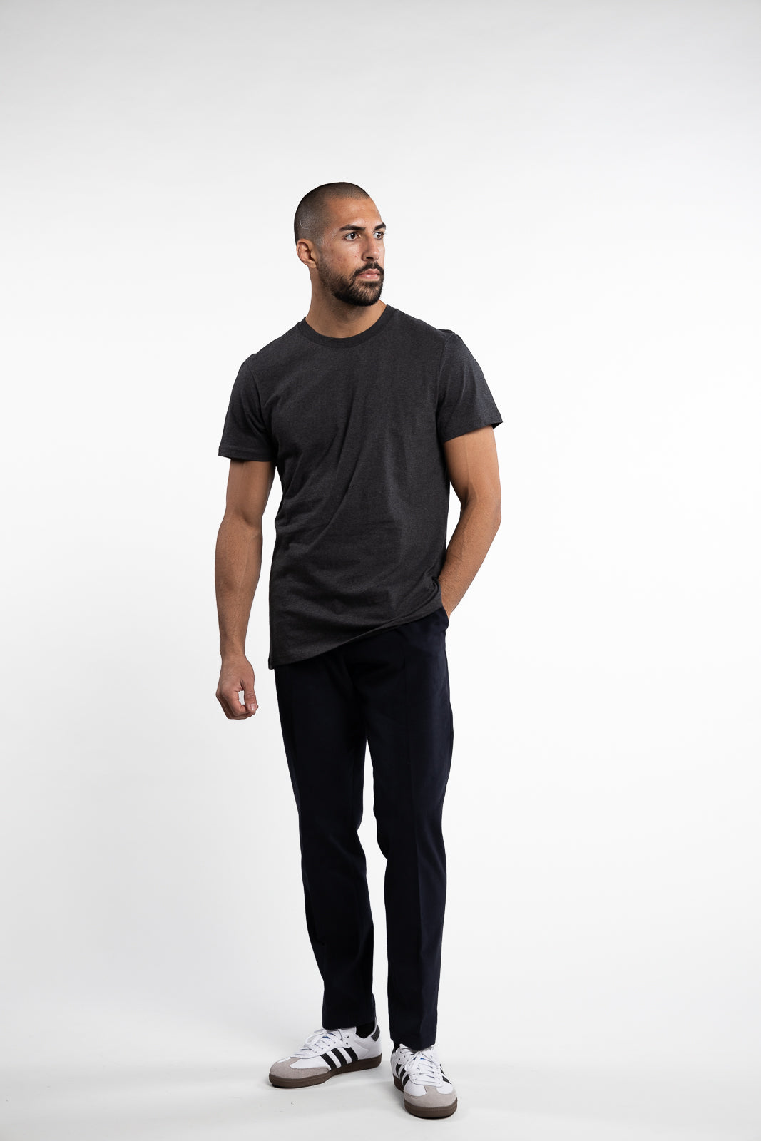 Crew-Neck Regular Dark Grey Mel