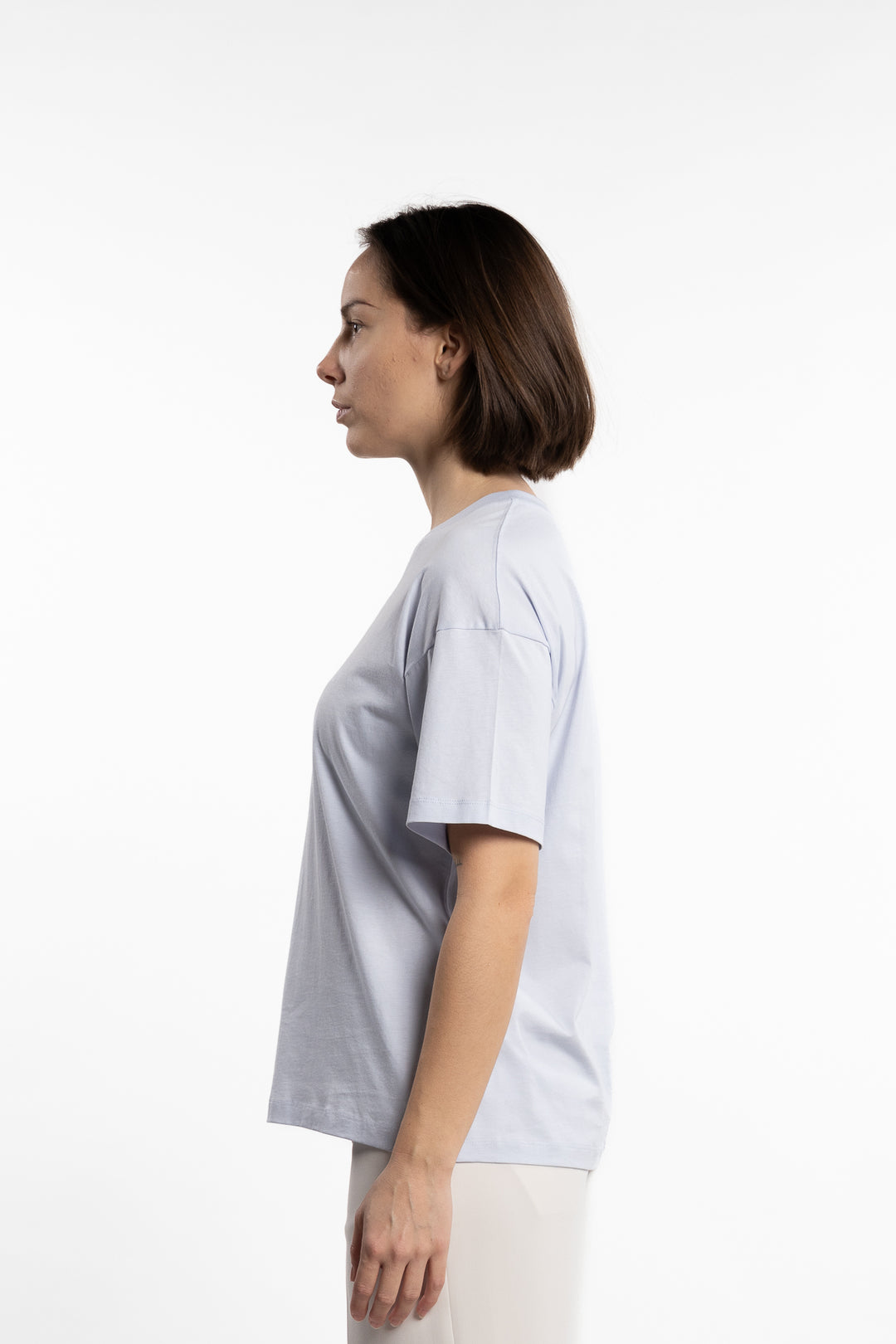 Loose Fit Tee- Ice Blue