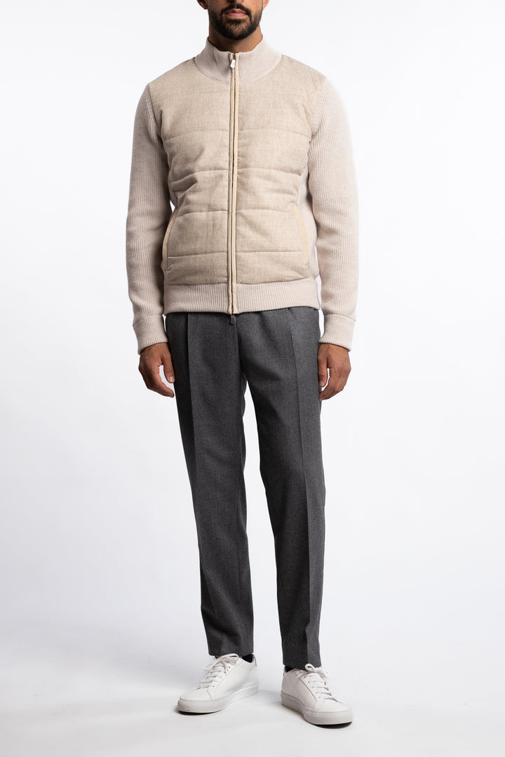 Super Geelong And Flannel Wool Jacket Cream