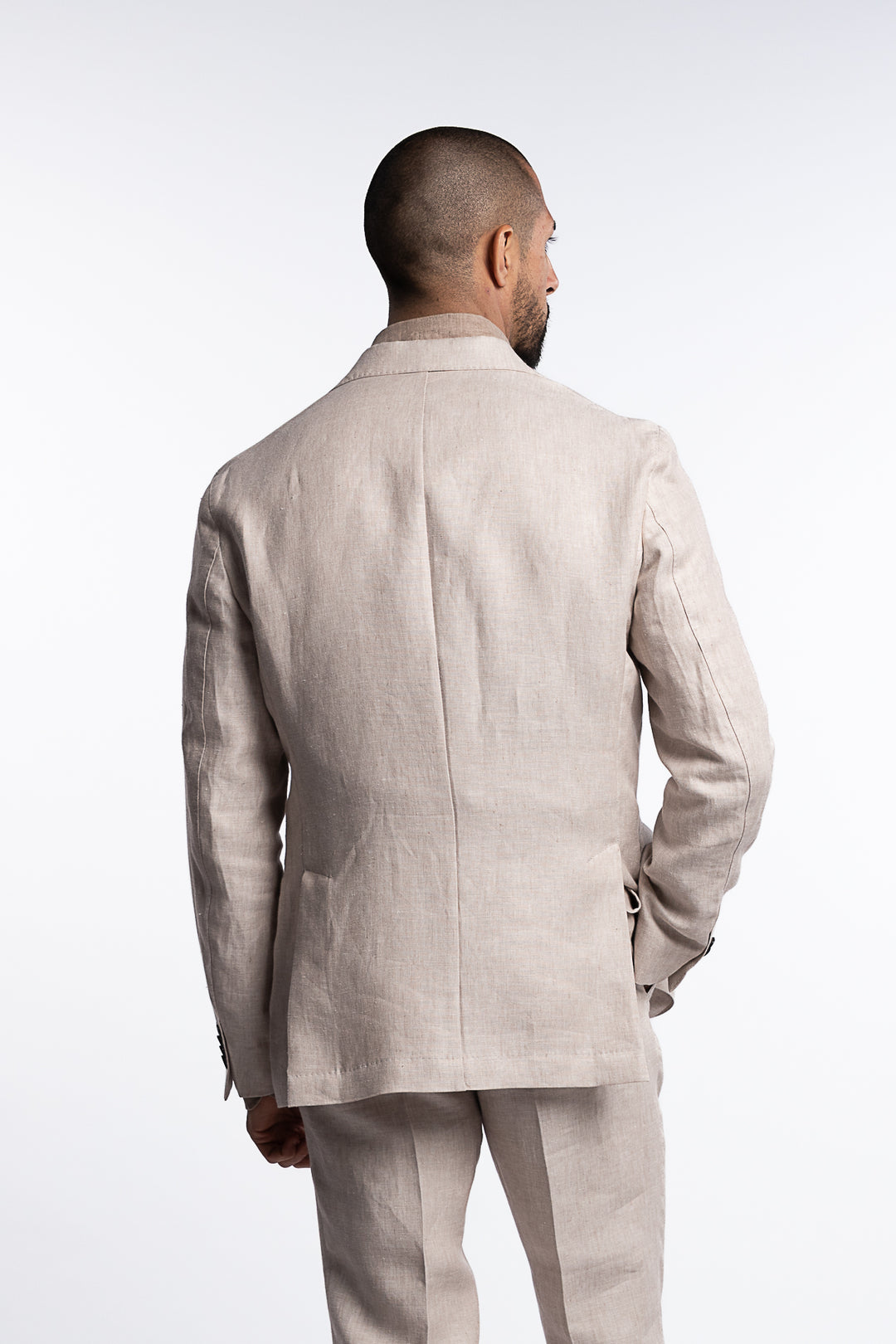 Ferry Regular Fit Soft Linen Blazer White Grass