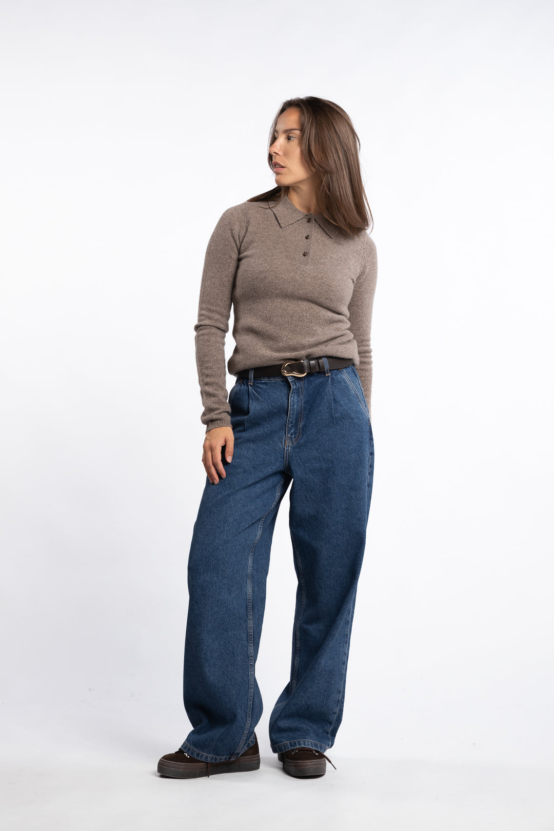 Jolanda Knit - Dark Taupe Melange
