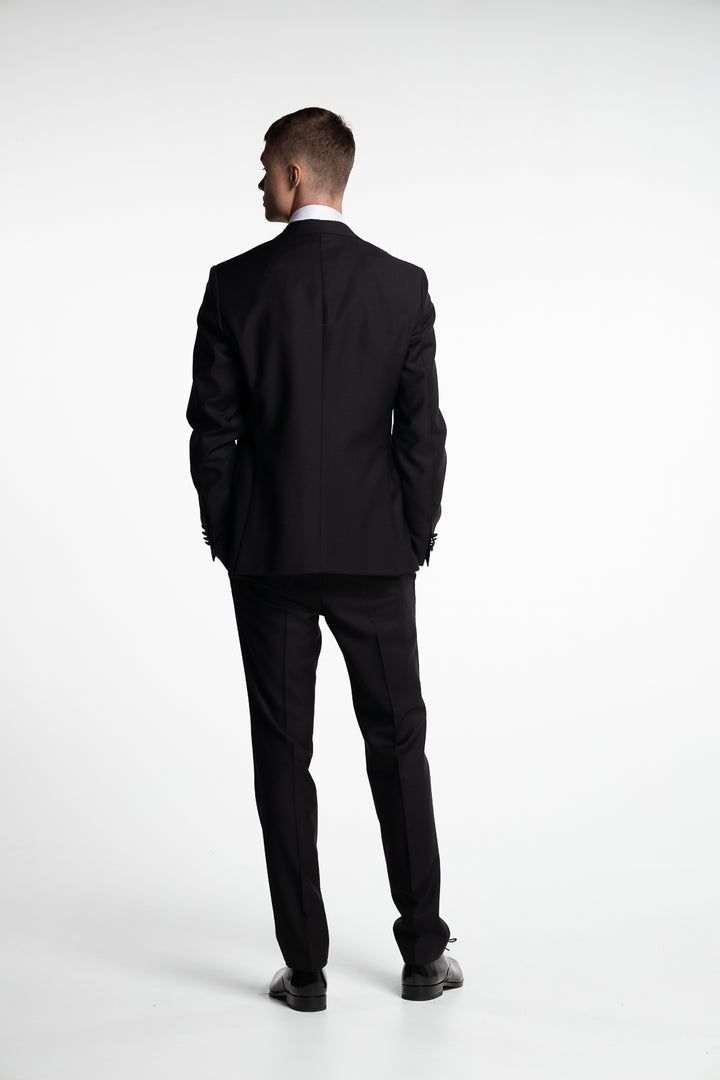 Elder Slim Fit Tuxedo Blazer Black